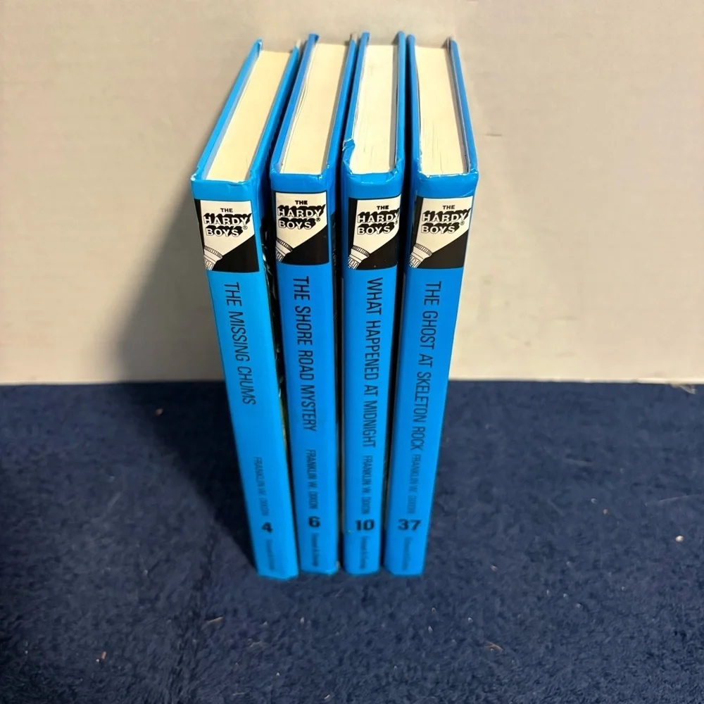 4 Glossy Cover Hardy Boys Mystery Story Books 4, 6, 10, 37 Franklin Dixon 2005